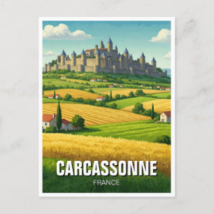 Carcassonne France Travel Postcard