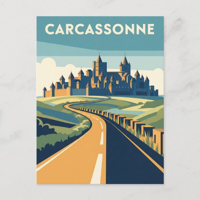 Carcassonne France Travel Postcard (Front)