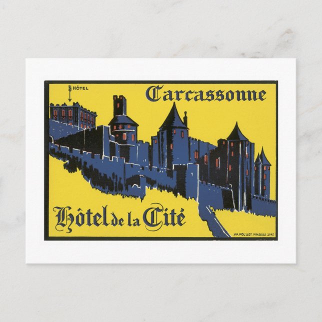 carcassonne Hotel Postcard (Front)