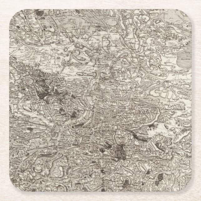 Carcassonne Square Paper Coaster (Front)