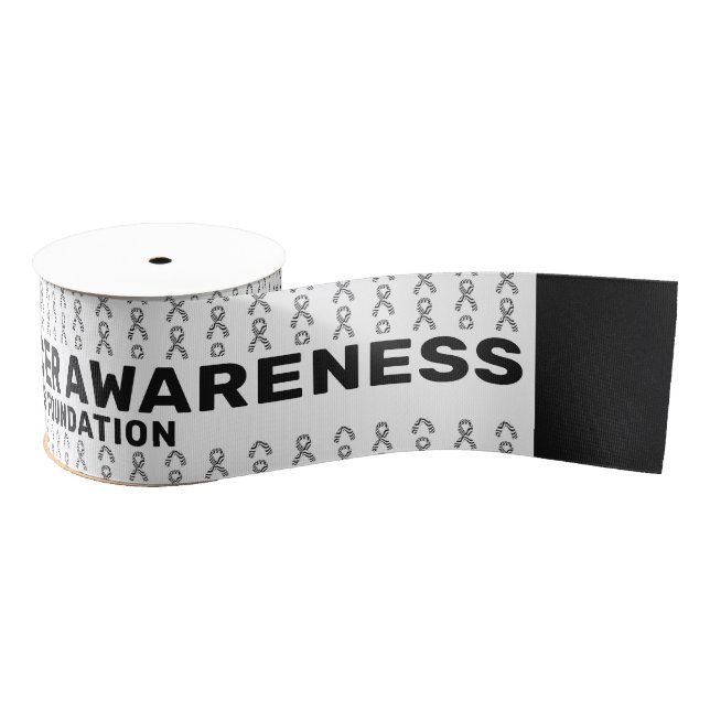Carcinoid Cancer Awareness Pattern Ribbon Grosgrain Ribbon (Spool)