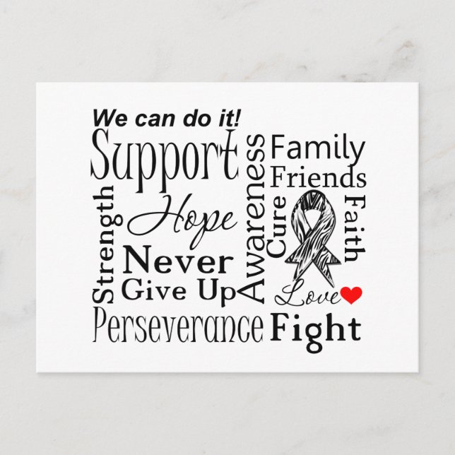 Carcinoid Cancer Supportive Words Postcard (Front)
