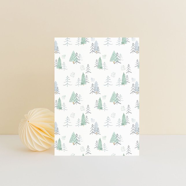 Card (10,8 x 14,2 cm) - Christmas Trees Pattern (Creator Uploaded)