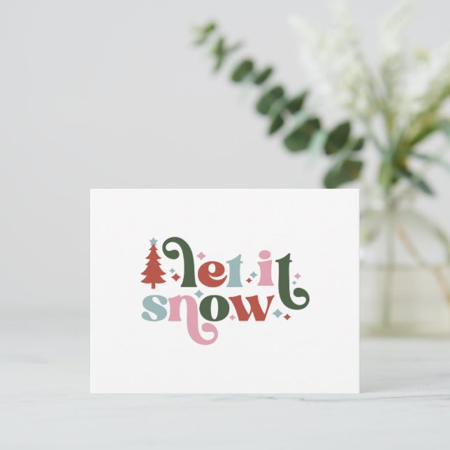 Card (10,8 x 14,2 cm) - Let It Snow (Standing Front)