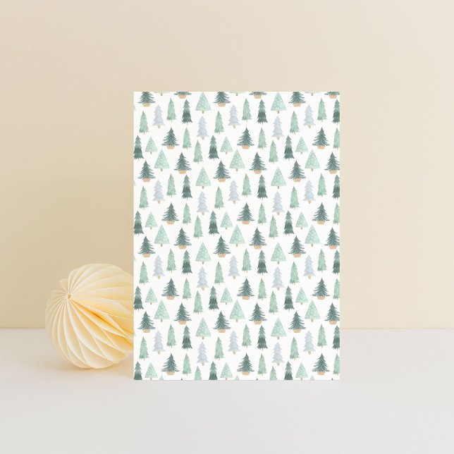 Card (10.8cm x 14.2cm) - Christmas Trees Pattern (Creator Uploaded)