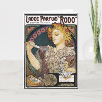 Card: Alphonse Mucha- Lance Parfum "Rodo"