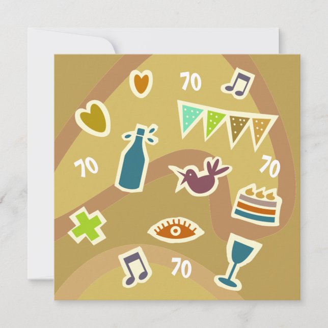 card birthday 70 years (Front)