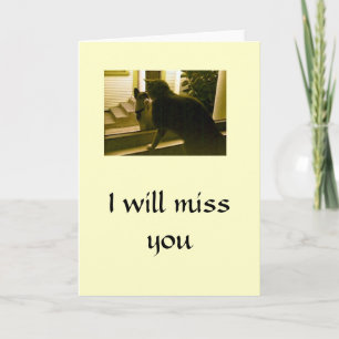 Card - blank - I will miss you