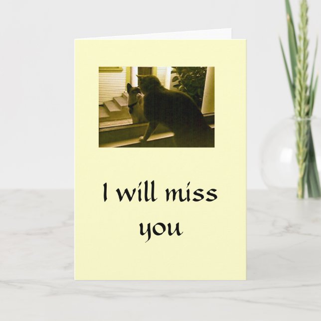 Card - blank -  I will miss you (Front)