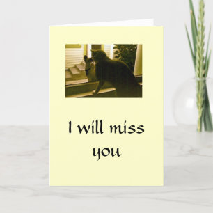 Card - blank -  I will miss you