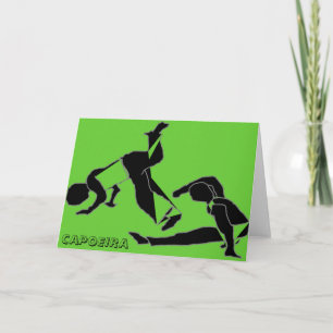 Card capoeira martial arts parabens birthday