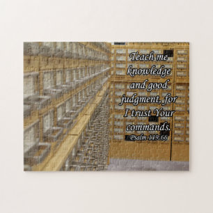 Card Catalogue with Scripture Jigsaw Puzzle