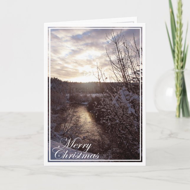 Card, Christmas, New Year - Little Spokane River Holiday Card (Front)