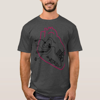 Card Cor Heart electric first aid responder rescue T-Shirt