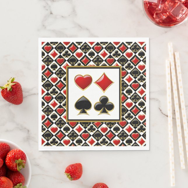 Card Deck Suits Napkins (Insitu)