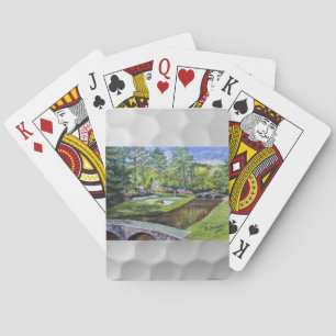 Card deck with golfland painting