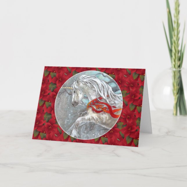 Card - Decorative Holiday Unicorn (Front)
