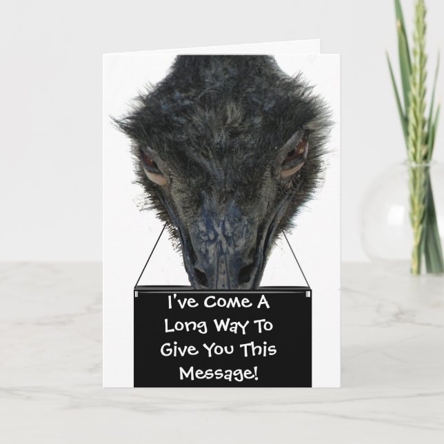 Card Emu Purse Valentine's Day (Front)