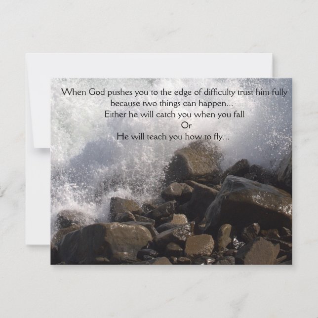Card - Encouragement - Splashing Waves (Front)
