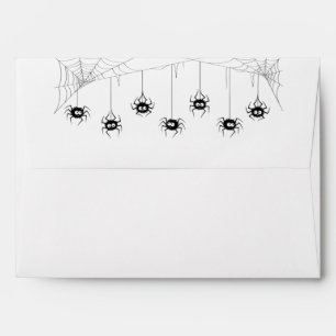 Card Envelope Halloween Spiders