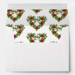Card Envelope-Rose Hearts Envelope