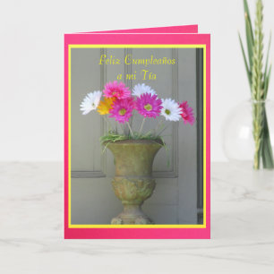 Card - Feliz Cumpleaños a mi Tía - Las Margarita