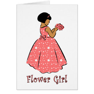 Card: Flower Girl in Coral