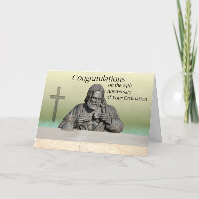 Card for 25th Anniversary of Ordination (Front)