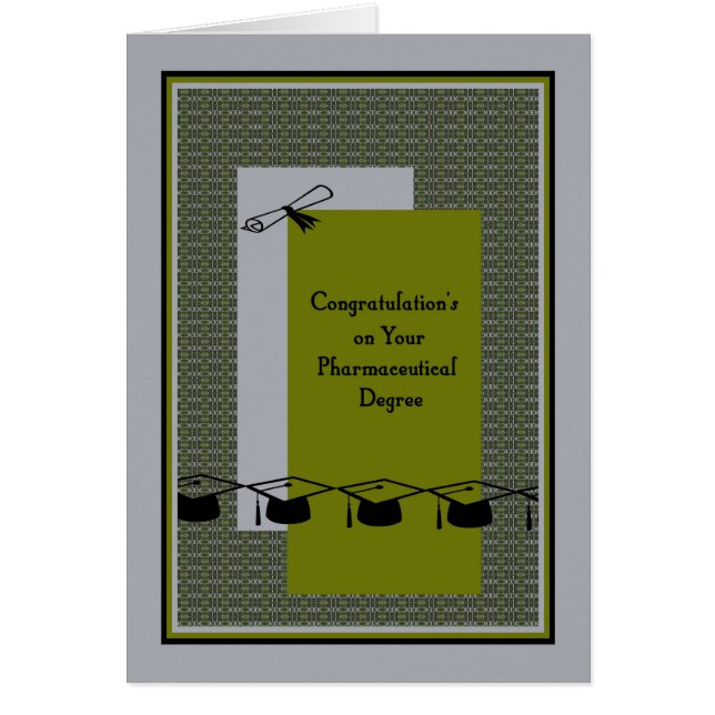 Card for a Pharmaceutical Degree (Front)