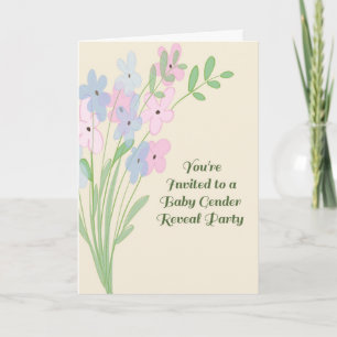 Card for Baby Gender Reveal Party Invitation