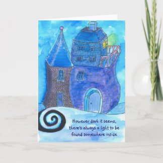Card for encouragement - finding light in darkness