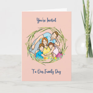 Card for Family Day Invitation Family Illustration