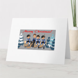 Card for holiday  Let's go up, play hockey !