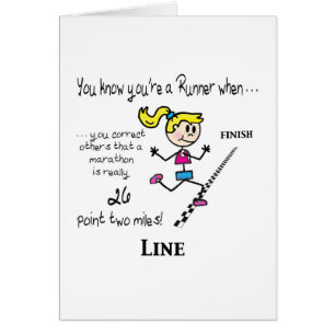 Card for Marathon Runner
