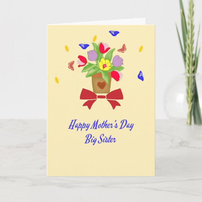 Card for Mother's Day for Your Big Sister (Front)