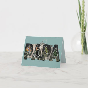 Card for papa; dad; father; grandpa; grandad; fish