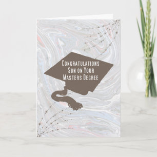 Card for Son Receiving Masters Degree