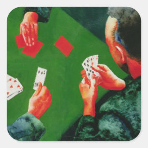 Card Game 1988 Square Sticker