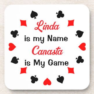 Card Game Personalized Canasta Coaster