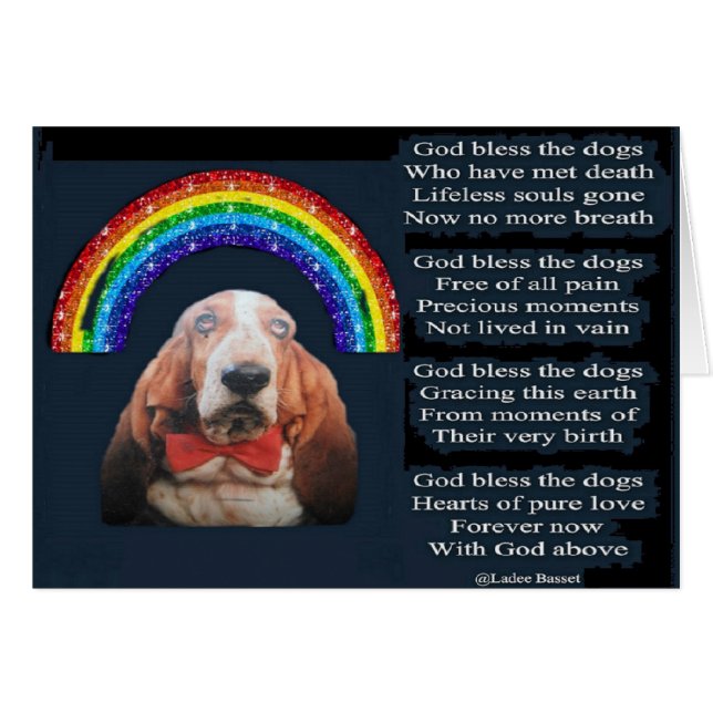 Card God Bless The Dogs Poem (Front Horizontal)