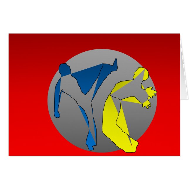 card got capoeira martial arts game love (Front Horizontal)