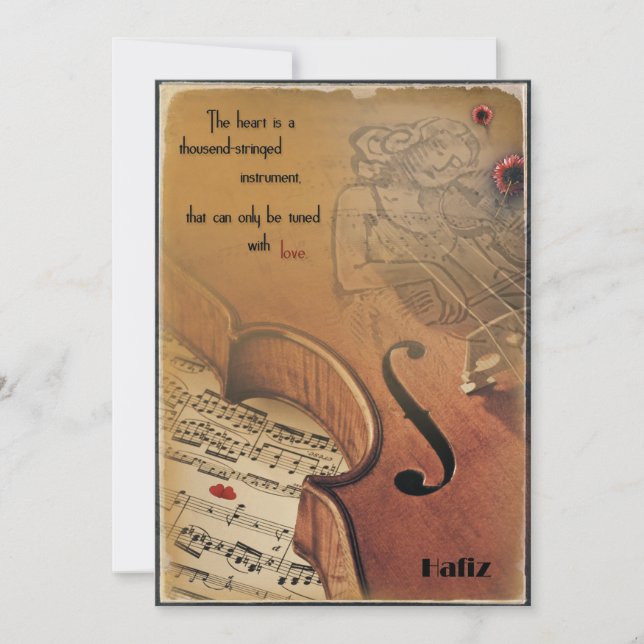Card Hafiz Only - thousing-stringed instrument (Front)