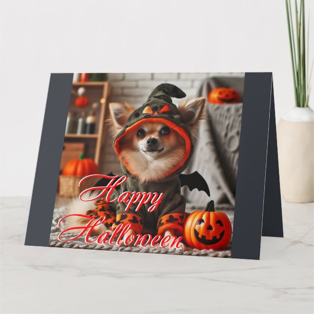 Card Halloween a little dog (Front)