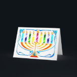 Card: Hanukkah Menorah - Chanukah Menorah Holiday Card<br><div class="desc">Hanukkah Menorah - Chanukah Menorah Card showing all the candles burning brightly for this special time of year,  the Jewish Festival of Lights.</div>