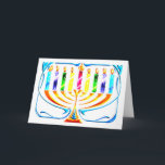 Card: Hanukkah Menorah - Chanukah Menorah Holiday Card<br><div class="desc">Hanukkah Menorah - Chanukah Menorah Card showing all the candles burning brightly for this special time of year,  the Jewish Festival of Lights.</div>