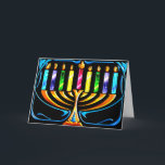 Card: Hanukkah Menorah - Chanukah Menorah Holiday Card<br><div class="desc">Hanukkah Menorah - Chanukah Menorah Card showing all the candles burning brightly for this special time of year,  the Jewish Festival of Lights.</div>