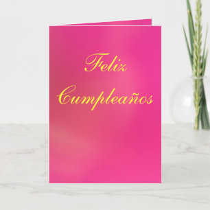 Card - Happy Cumpleaños - Rosa