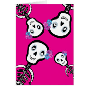 Card Happy Skeletons Say Hi