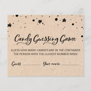 CARD How many Candies in the Jar Baby Shower Game