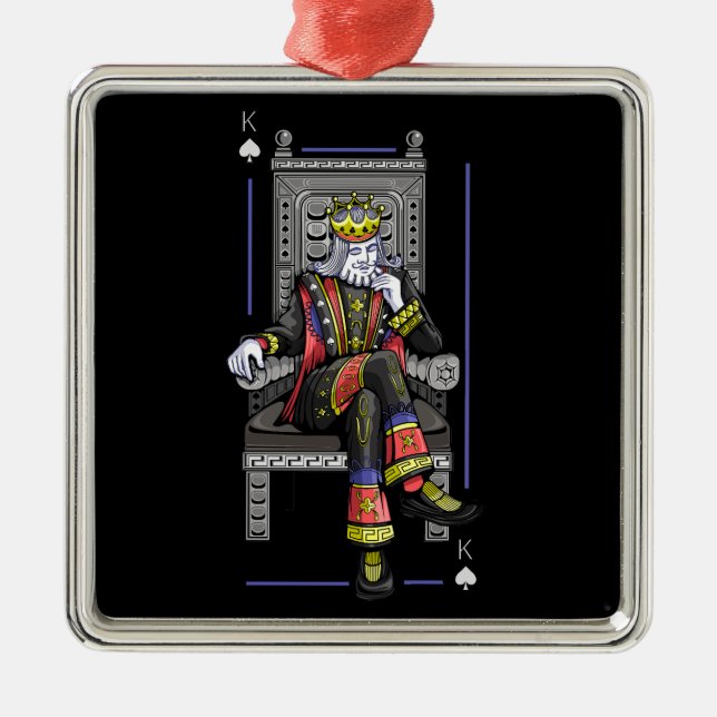 Card King Metal Ornament (Front)